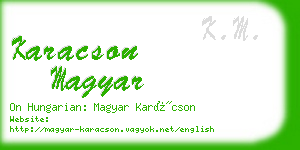 karacson magyar business card